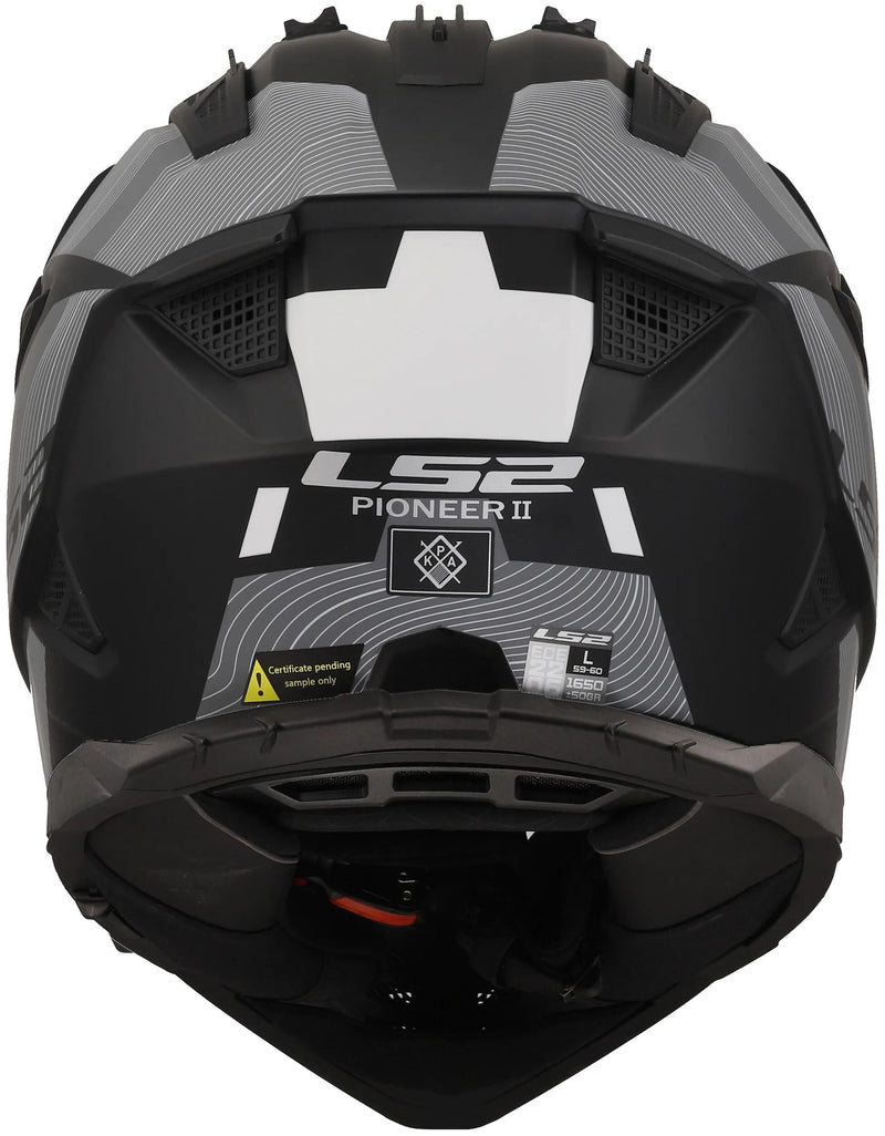 Load image into Gallery viewer, Ls2 endurohelm mx702 pioneer ii hill helmet mx702 pioneer ii hill m. bw ws gr. m