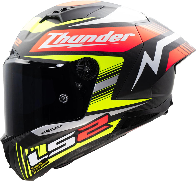 Load image into Gallery viewer, Ls2 integralhelm ff805 thunder carbon gp aero replica black helmet ff805 thunder gp aero replica sw. gr. s