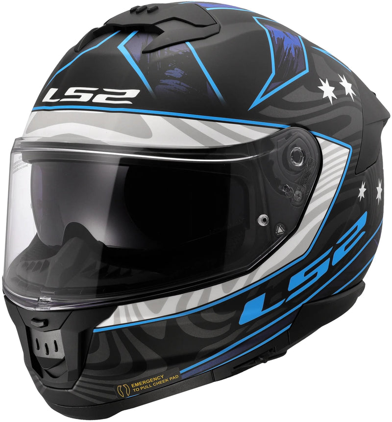 Load image into Gallery viewer, Ls2 integralhelm ff808 stream ii galdam helmet ff808 stream i galdam black blue gr. m