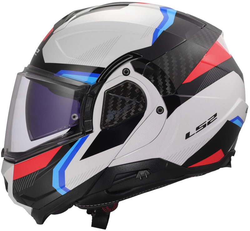 Load image into Gallery viewer, Ls2 opklaphelm ff910 advant ii triple helmet ff910 advant ii triple xl wh blue red