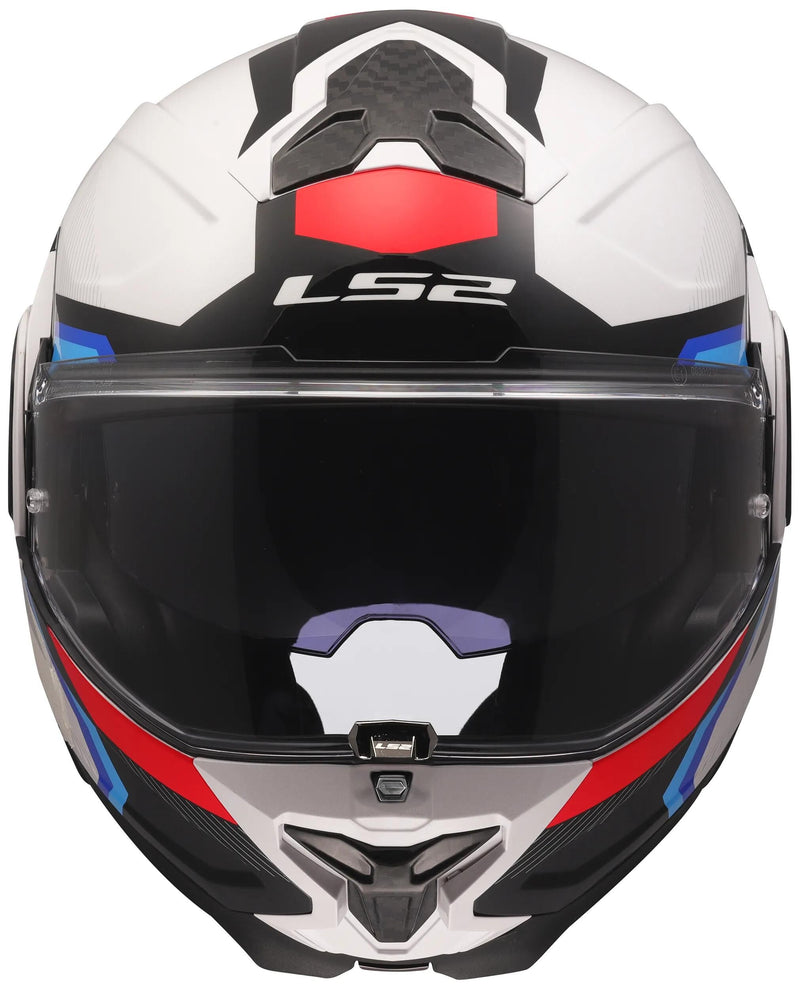 Load image into Gallery viewer, Ls2 opklaphelm ff910 advant ii triple helmet ff910 advant ii triple xs wh blue red
