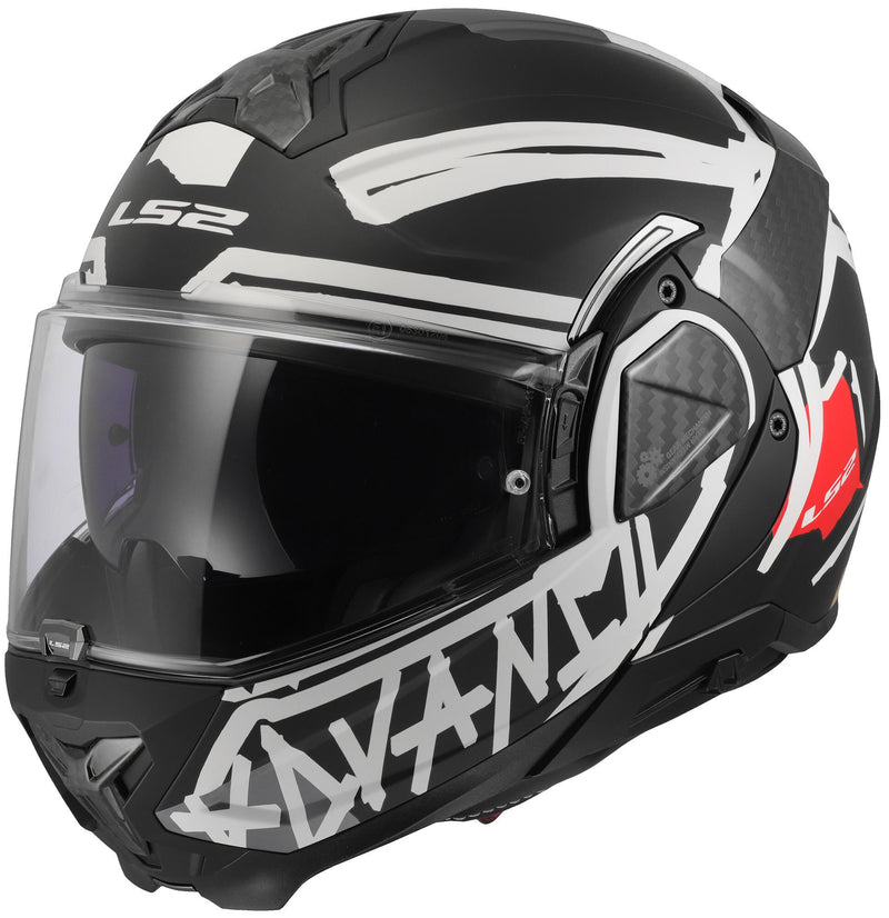 Load image into Gallery viewer, Ls2 opklaphelm ff910 advant ii tape helmet ff910 advant ii tape xl matt bl white