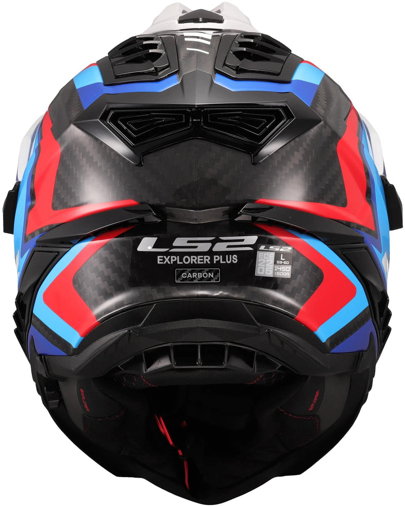 Load image into Gallery viewer, Ls2 endurohelm mx701 explorer carbon frontier ii helmet explorer carbo frontier ii white blue m