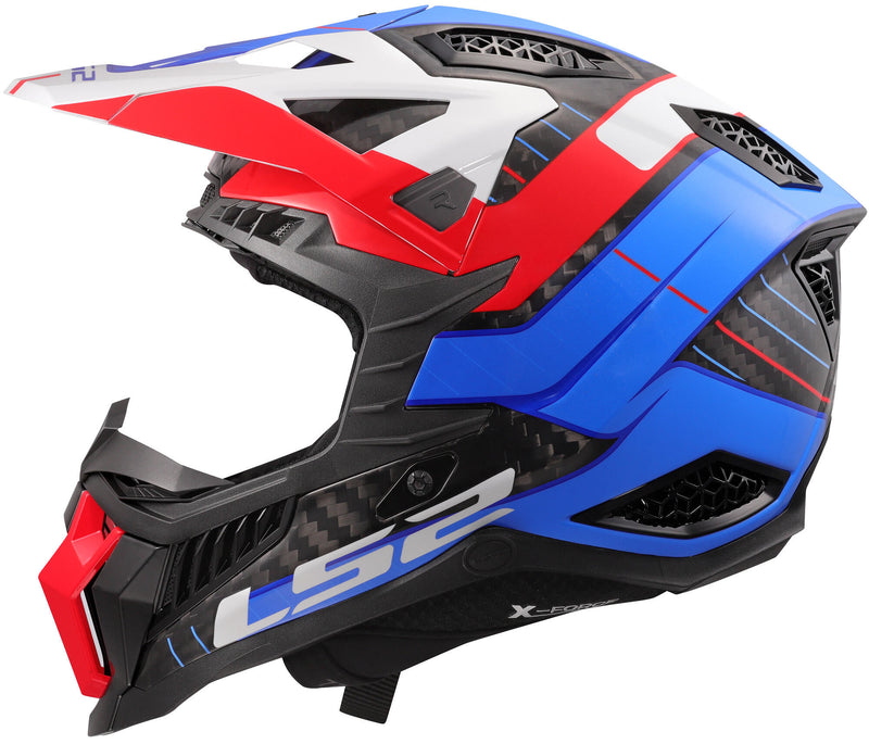 Load image into Gallery viewer, Ls2 crosshelm mx703 x-force galuo helmet x-force galuo white red blue size xl