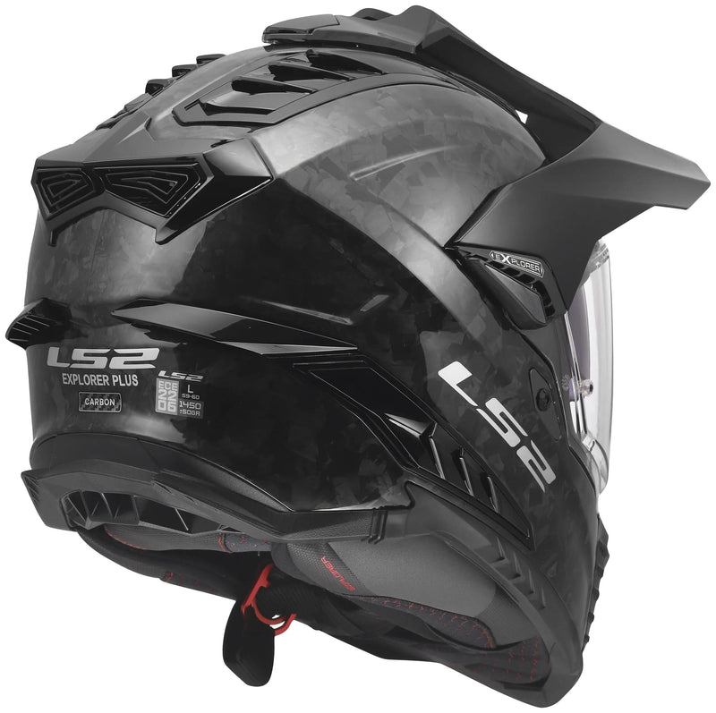Load image into Gallery viewer, Ls2 endurohelm mx701 explorer carbon forged helmet mx701 explorer forged carbon gr. s
