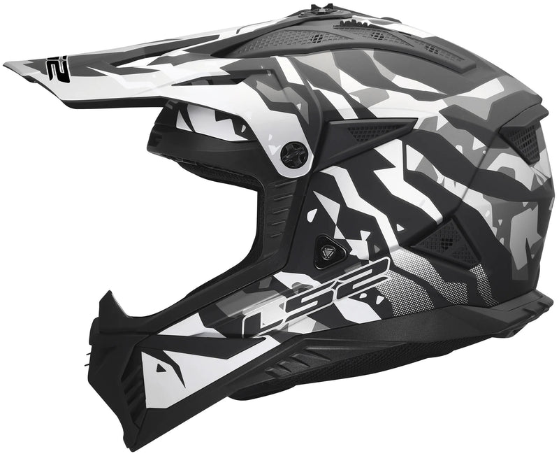 Cargue la imagen en el visor de la galería, Ls2 crosshelm mx708 fast ii grotesk helmet mx708 fast ii grotesque matt black grey