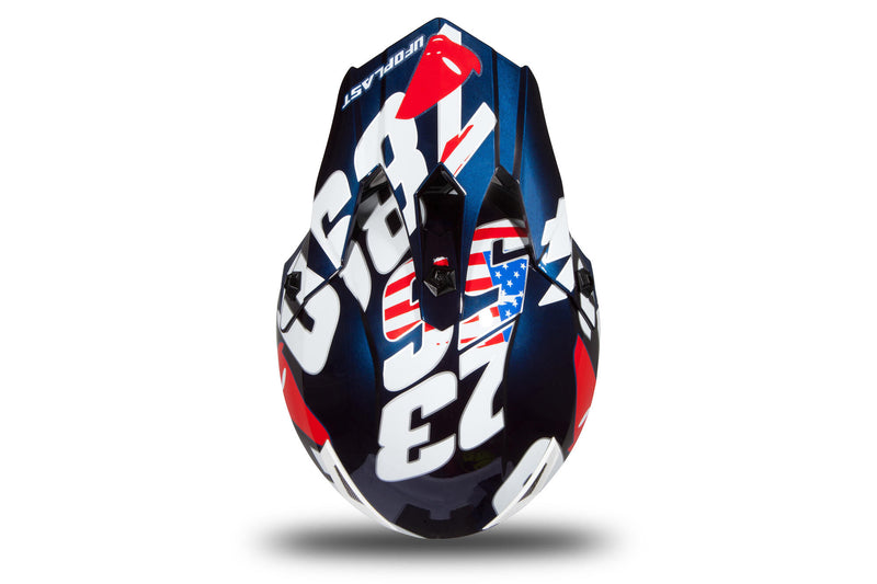 Cargue la imagen en el visor de la galería, Ufo plast kinder crosshelm korey helmet ufo plst korey s blue