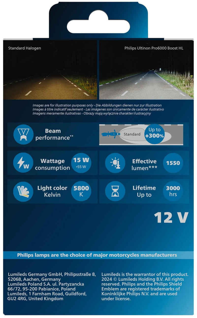 Load image into Gallery viewer, Philips led-scheinwerferlampe ultinon pro6000 boost h7 untinon pro 6000 led booster