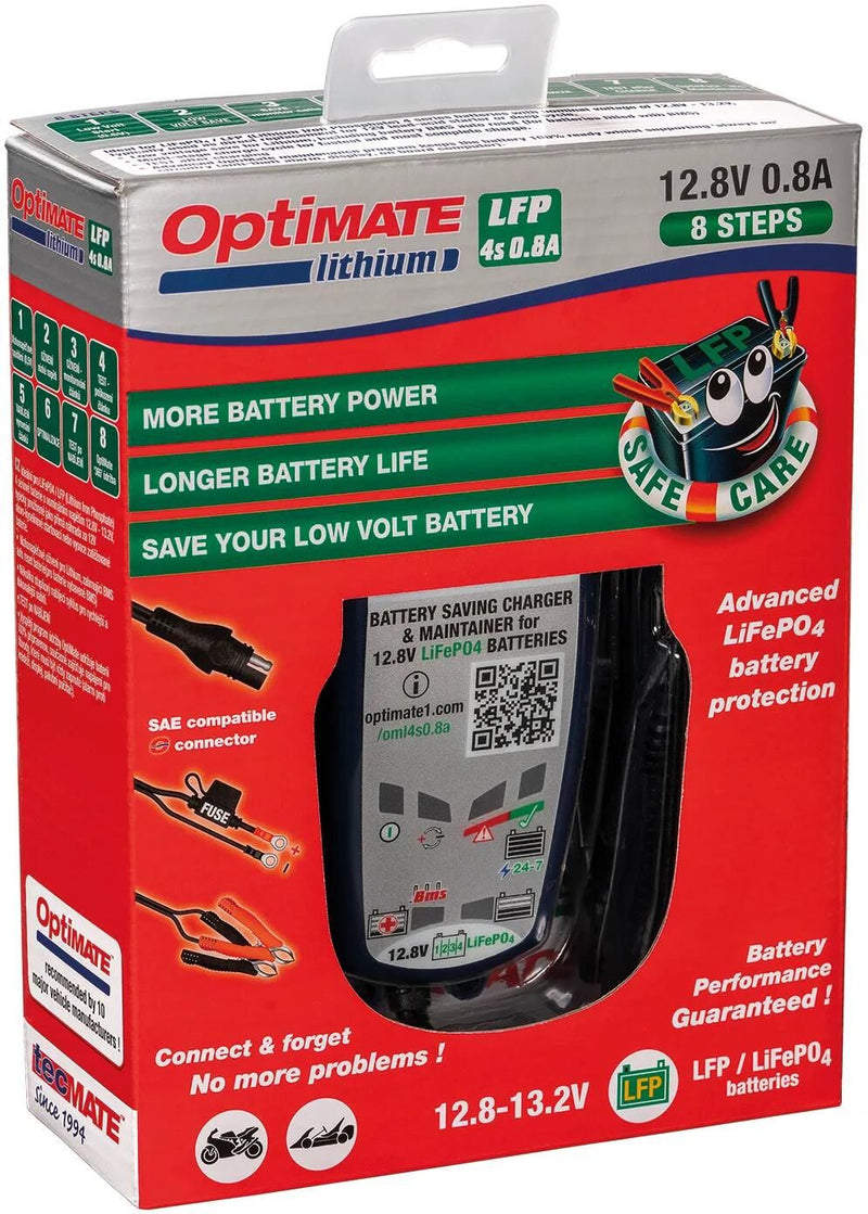 Load image into Gallery viewer, Tecmate batterieladegerät optimate lithium 4s 0.8a optimate 4s charger lithium 0.8a