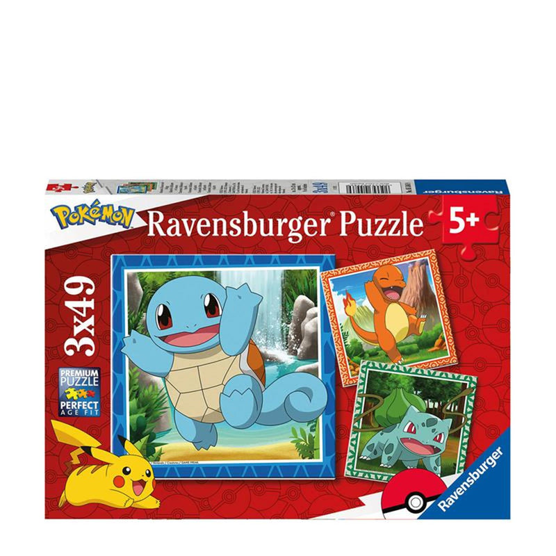 Afbeelding laden in galerijviewer, Ravensburger puzzel pokémon - legpuzzel - drie puzzels - 49 stukjes - kinderpuzzel