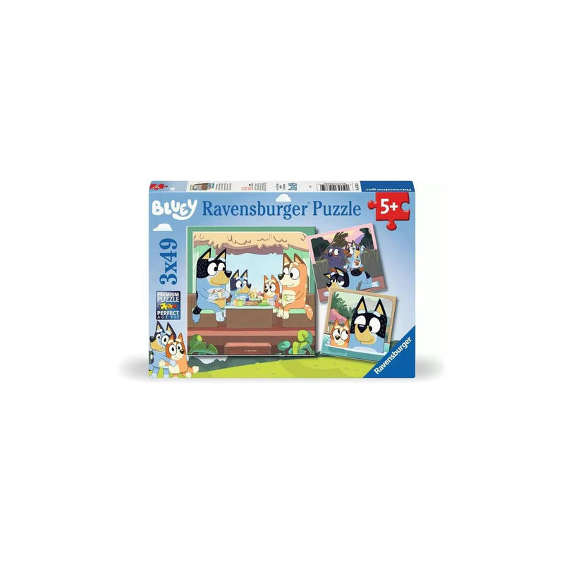 Afbeelding laden in galerijviewer, Ravensburger puzzel de avonturen van bluey 3x49 stukjes