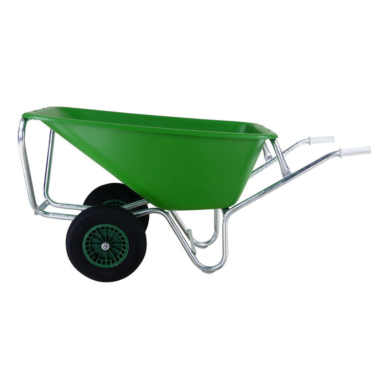 Laden Sie das Bild in Galerie -Viewer, Fort producten kruiwagen f s 165l groen hdpe bak verz onderstel 2 wiel