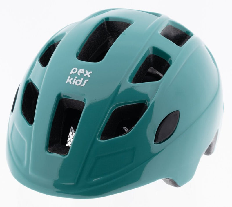 Afbeelding laden in galerijviewer, Pexkids kinderhelm in-mold 52-56cm turquoise