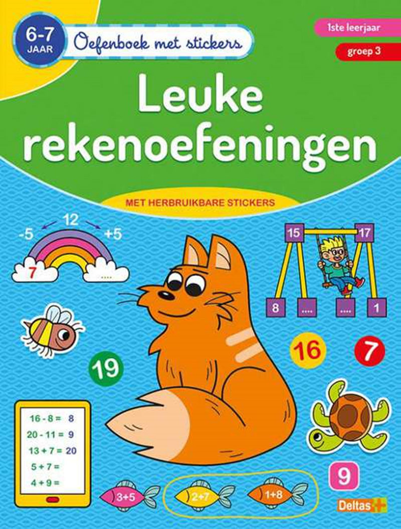 Load image into Gallery viewer, Deltas oefenboek met stickers- leuke reken