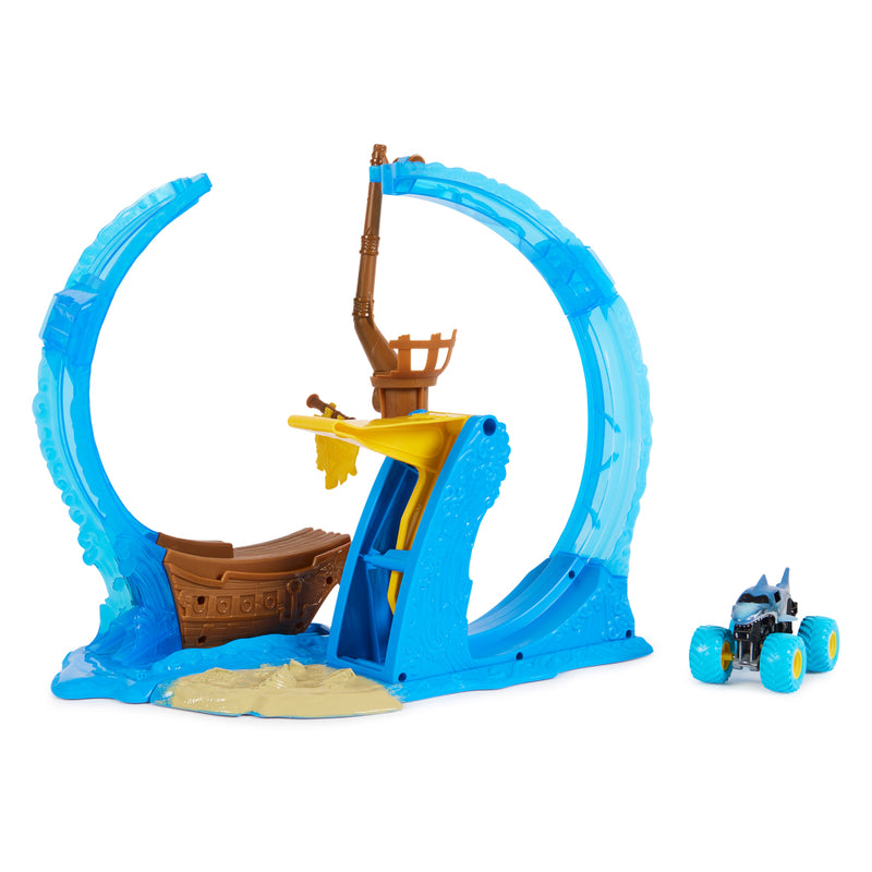 Load image into Gallery viewer, Monster jam megalodon loop of doom stuntspeelset