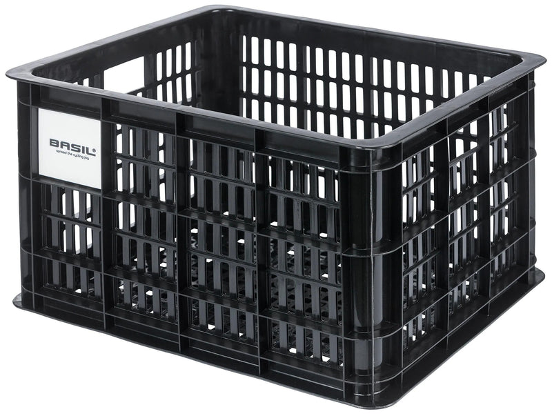Load image into Gallery viewer, Basil gerecyclede fietskrat m 29.5 liter mik 33 x 44 x 27 cm - zwart