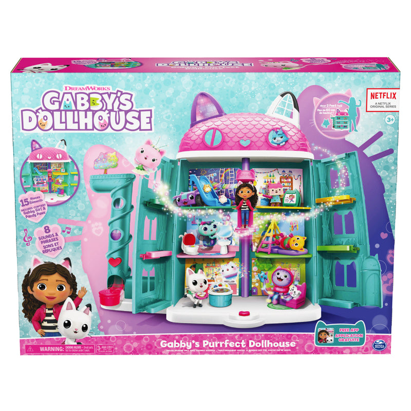 Cargue la imagen en el visor de la galería, Gabby's Dollhouse Gabby #039;s Purrfect Dollhouse + Geluid