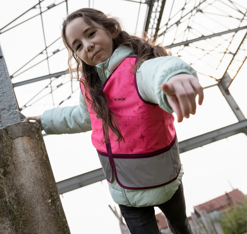 Load image into Gallery viewer, Wowow kinder veiligheidsvest zippy jacket pink reflective children zippy pink gr. l