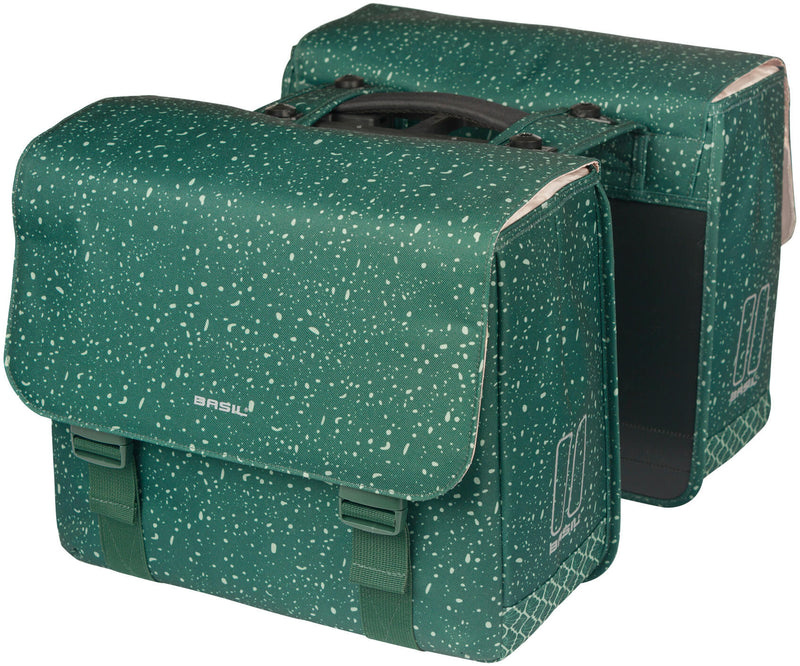 Load image into Gallery viewer, Basil dubbele fietstas flair mik 35 liter 15 x 35 x 31 cm (2x) - groen