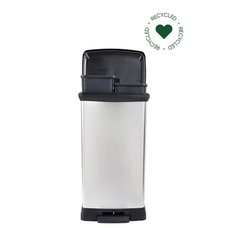 Load image into Gallery viewer, Curver deco bin duo 23l+23l zilver