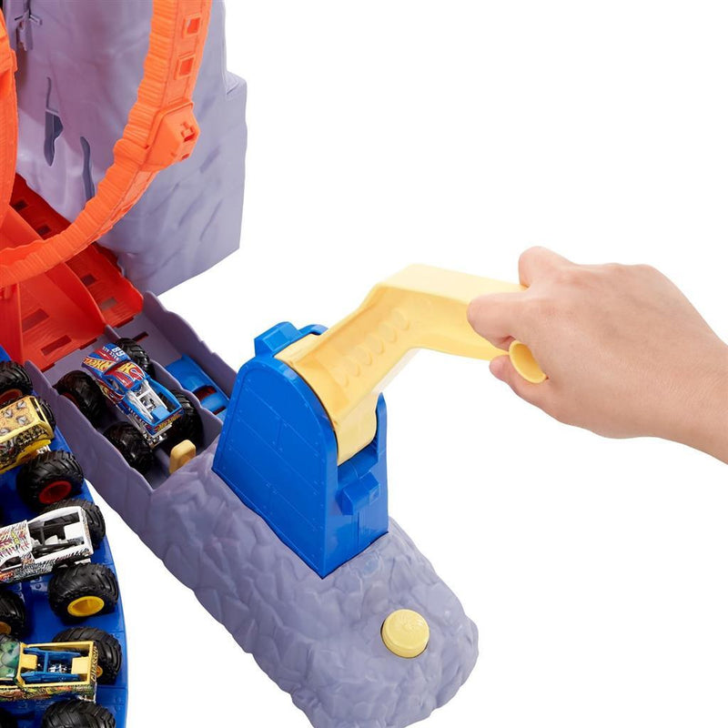 Load image into Gallery viewer, Mattel Monster Trucks T-Rex Volcano Arena