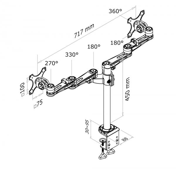 Laden Sie das Bild in Galerie -Viewer, Neomounts neomounts fpma-d935d lcd led tft bureausteun zilver