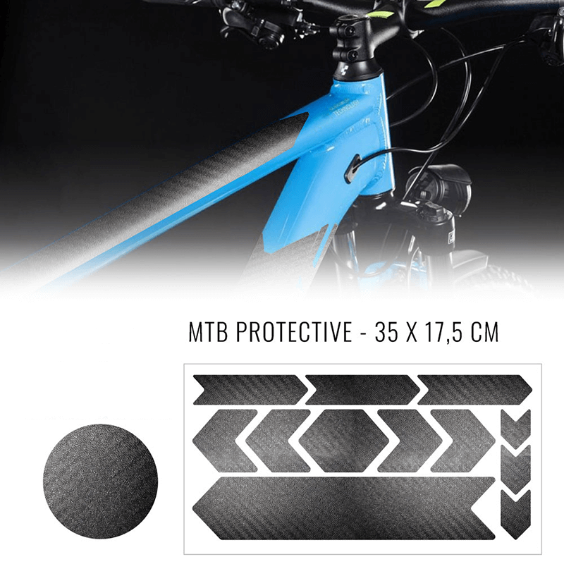 Load image into Gallery viewer, Fiets frame bescherming stickerset carbon look