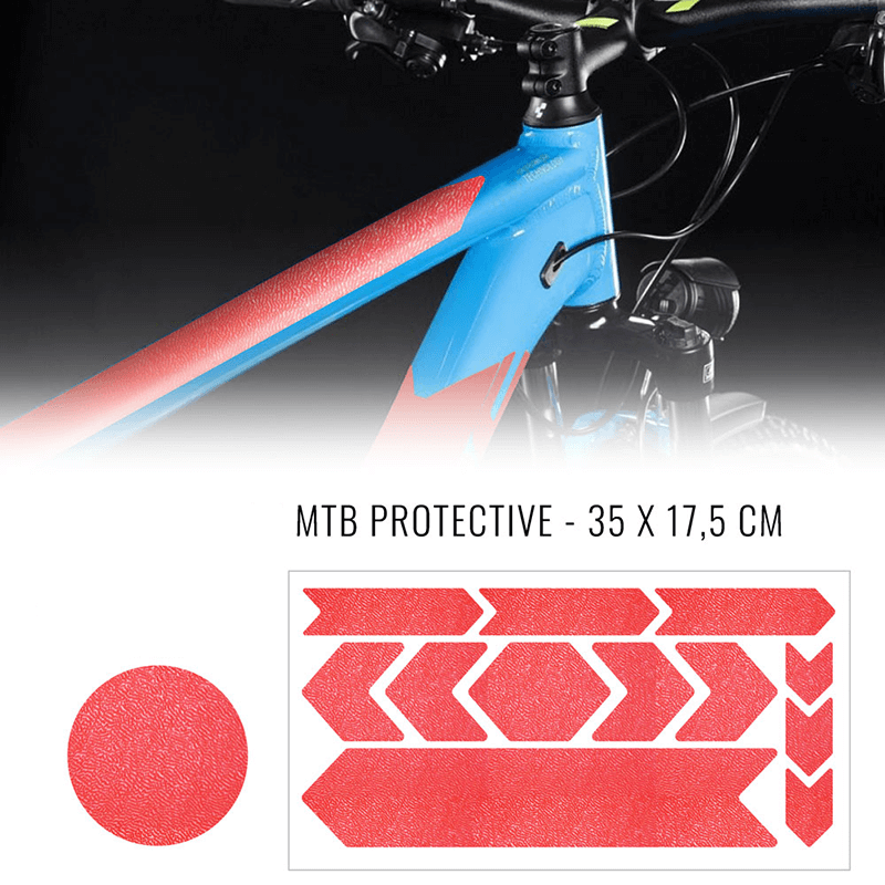 Load image into Gallery viewer, Fiets frame bescherming stickerset neon rood