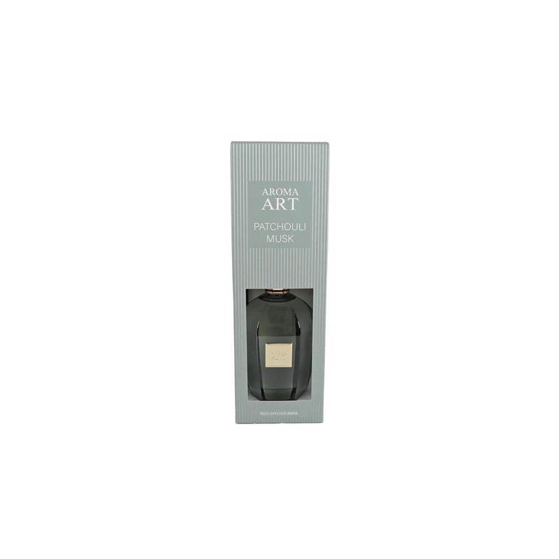 Afbeelding laden in galerijviewer, Geurverspreider aroma art patchouli musk 800ml groen glas 12x12x39cm