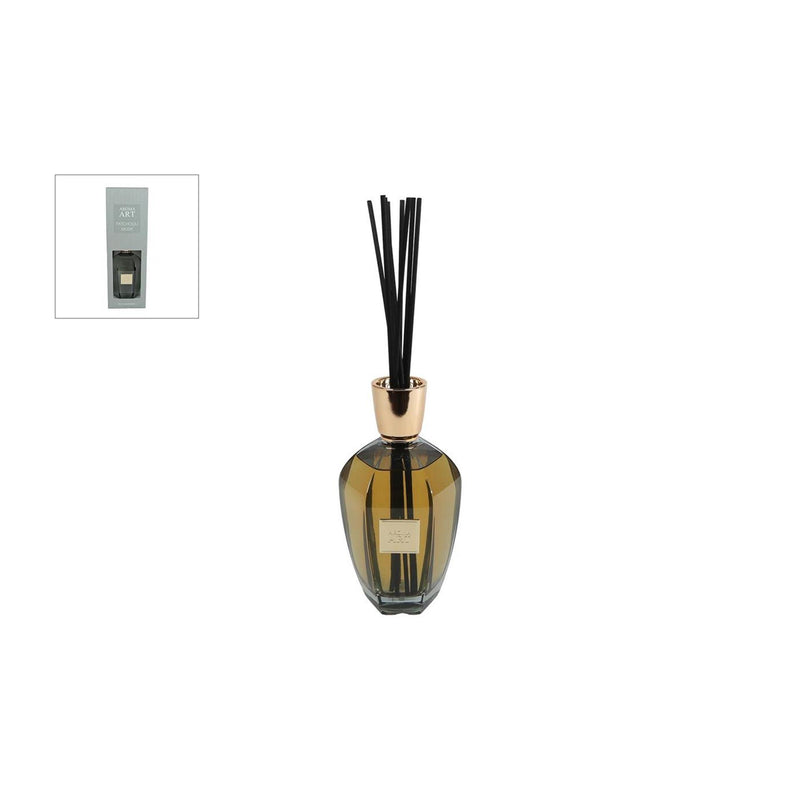Afbeelding laden in galerijviewer, Geurverspreider aroma art patchouli musk 800ml groen glas 12x12x39cm