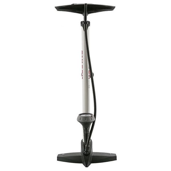 Load image into Gallery viewer, fietspomp met manometer staal 61 cm wit (020601)