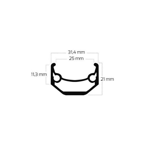 Load image into Gallery viewer, Ryde velg andra 40 27.5 650b 584 x 25c aluminium - 36 gaats disc 14g - zwart