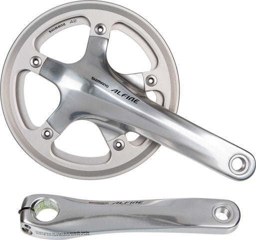 Load image into Gallery viewer, Shimano alfine fc-s501 crankset w double chain guard