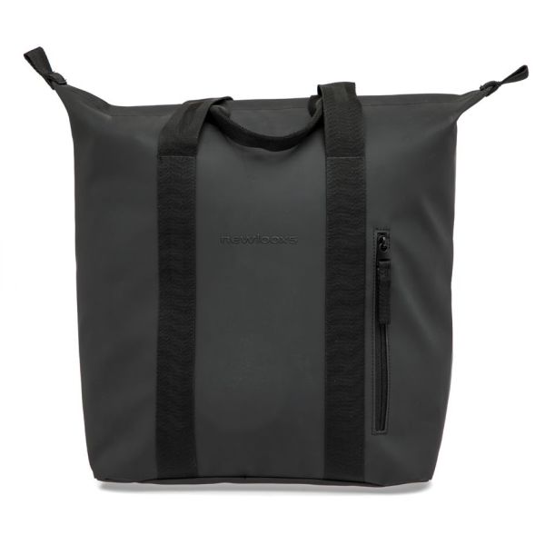 Chargez l'image dans la visionneuse de la galerie, New Looxs zwarte boodschappentas 24L - polyester - zwart - haken