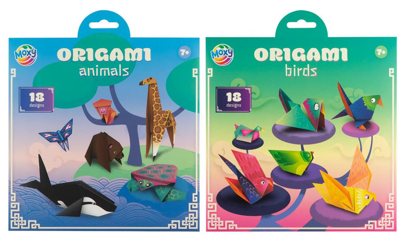 Chargez l'image dans la visionneuse de la galerie, Moxy origami, 19,5x19,5cm 12 vellen 2 assorti dieren vogels