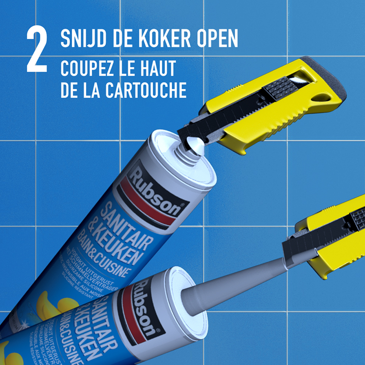 Afbeelding laden in galerijviewer, Rubson 1065996 - easy sealing sanitair keuken 280ml | 12 stuks