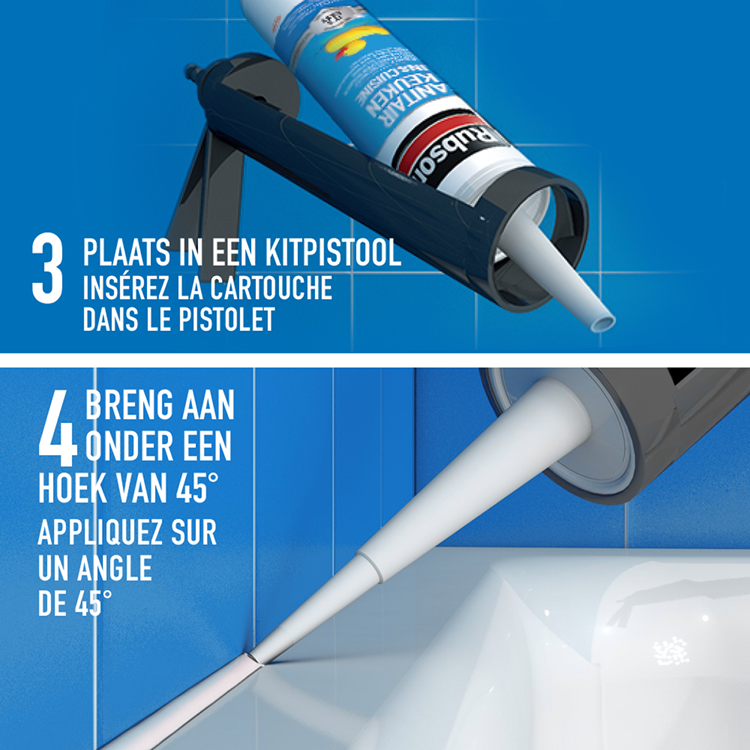 Afbeelding laden in galerijviewer, Rubson 1065996 - easy sealing sanitair keuken 280ml | 12 stuks