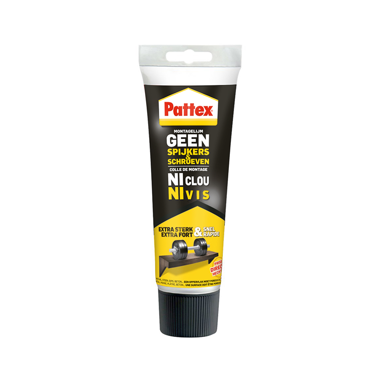 Afbeelding laden in galerijviewer, Pattex montagekit 250 g – geen spijkers schroeven – universale montgellijm binnen – extra sterk waterdicht – voor hout, metaal, steen meer