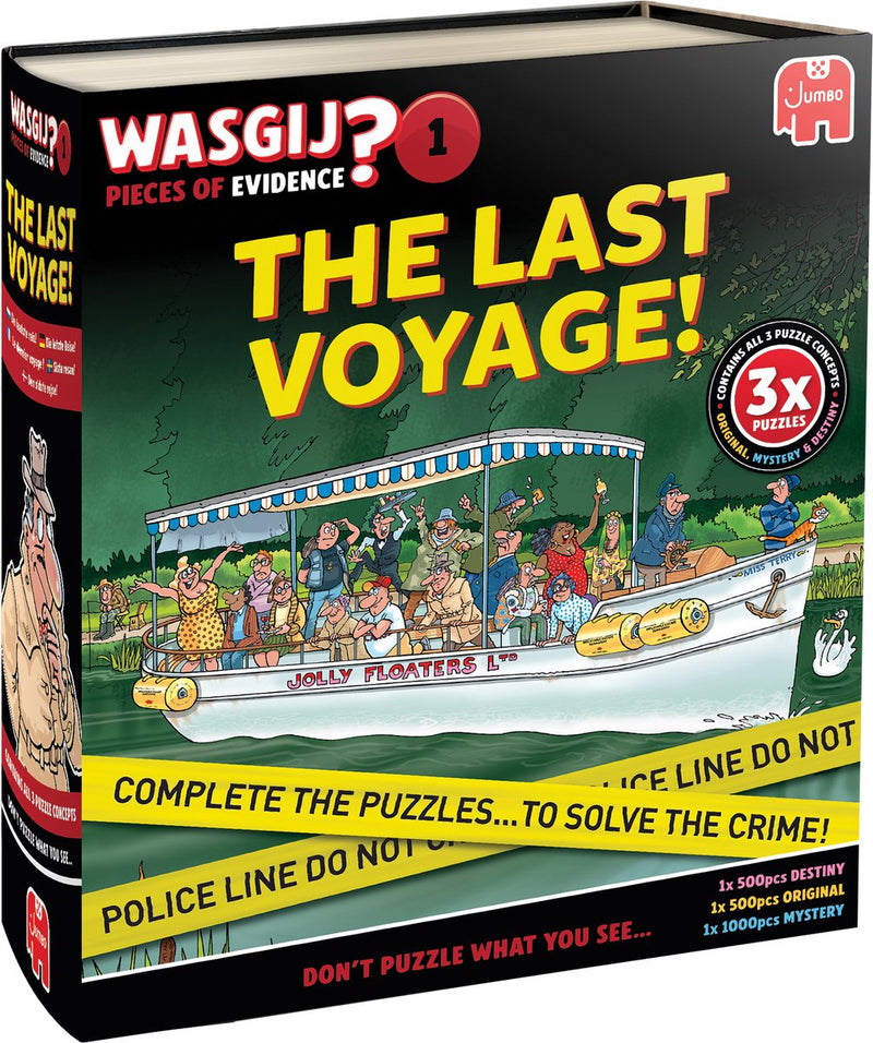Afbeelding laden in galerijviewer, Wasgij pieces of evidence - the last voyage – unieke 3-in-1 puzzel met mysterie