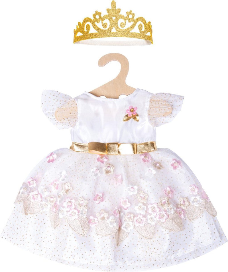 Afbeelding laden in galerijviewer, Heless poppenjurk prinses met kroon, 28-35 cm