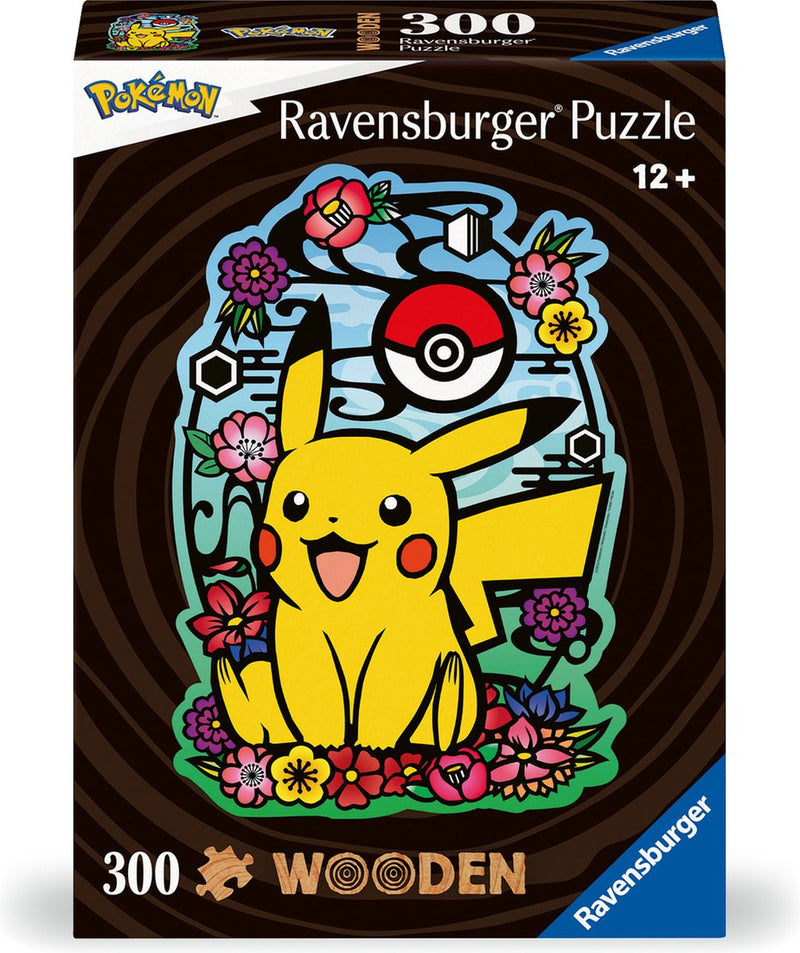 ギャラリービューアに画像をロードする, Ravensburger houten puzzel pokemon pikachu - legpuzzel - 300 stukjes