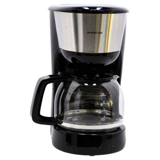Load image into Gallery viewer, Inventum koffiezetter 1.25l zwart rvs 10 kopjes
