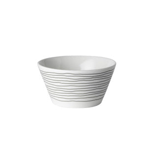 ギャラリービューアに画像をロードする, Dutch rose amsterdam loft kom 10 cm wit streep zwart