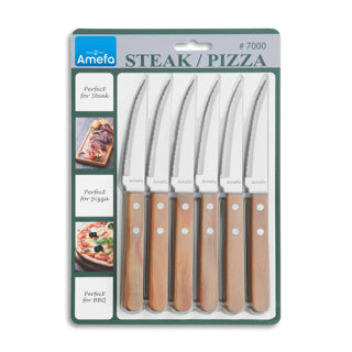 Chargez l'image dans la visionneuse de la galerie, Amefa pizza steak messenset 6-delig