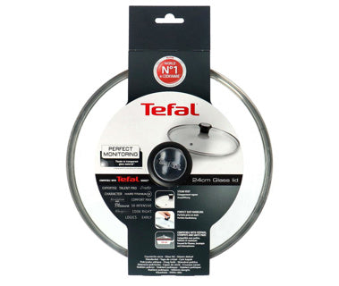 Afbeelding laden in galerijviewer, Tefal glazen deksel - ø 24 cm - met stoomgaatje - hittebestendig - geschikt voor koekenpannen