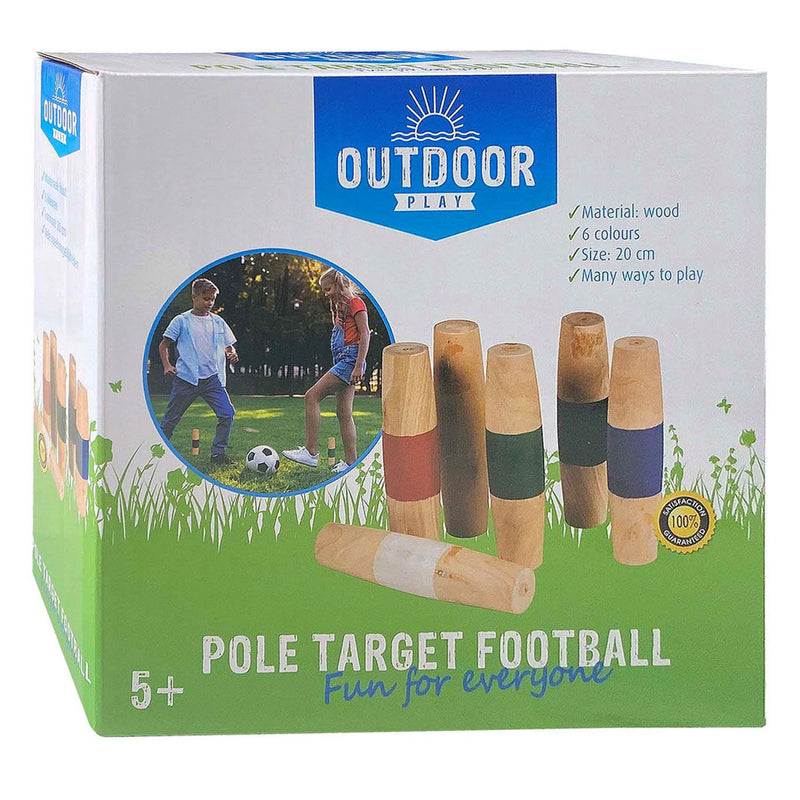 Afbeelding laden in galerijviewer, Outdoor play houten paaltjes voetbal