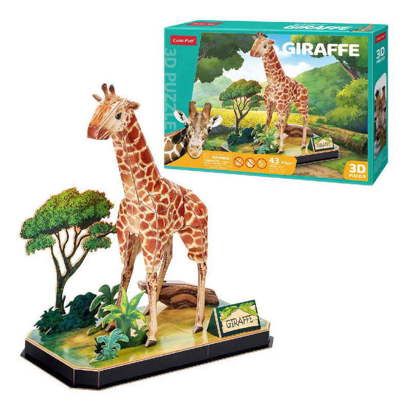 Afbeelding laden in galerijviewer, Cubic fun 3d puzzel giraffe