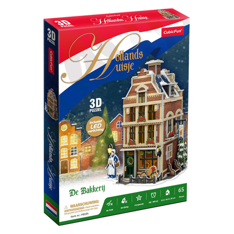 Load image into Gallery viewer, Cubic fun 3d puzzel hollanse bakkerij met led verlichting - 65st.