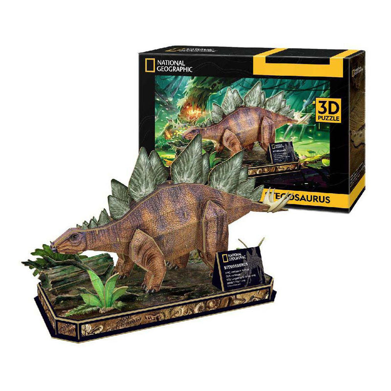 Afbeelding laden in galerijviewer, National geographic 3d puzzel stegosaurus