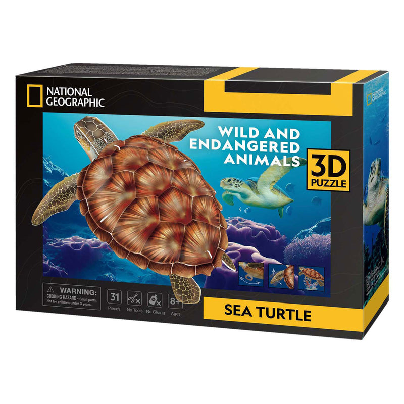 Afbeelding laden in galerijviewer, Cubic fun 3d puzzel national geographic zee schildpad